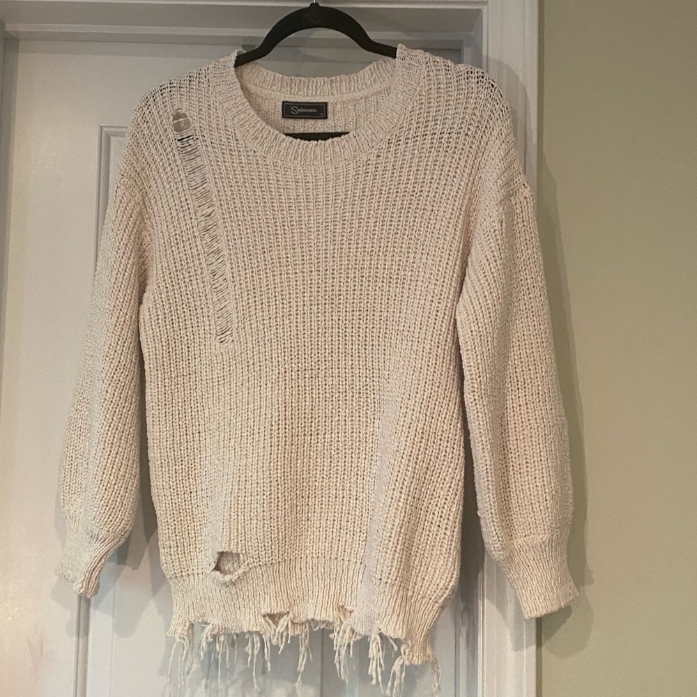 Swagger sweater - like new - purposeful hole designs - size medium